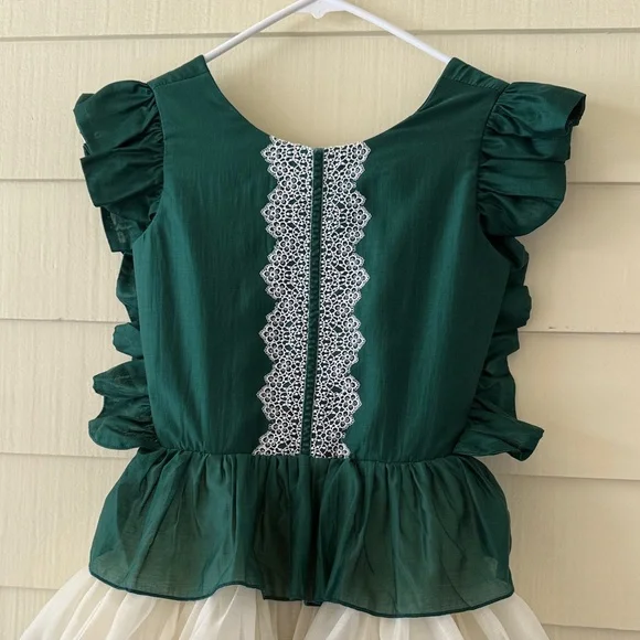 Dollcake Christmas Skirt Frock Dress Holiday Gown Green White Size 10 -  www.everbestladdersbd.com
